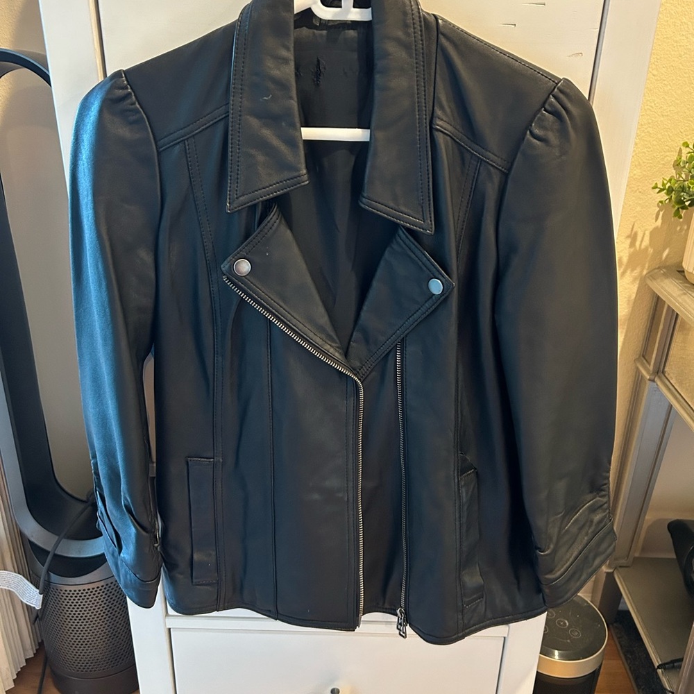 Black Leather Women's Jacket